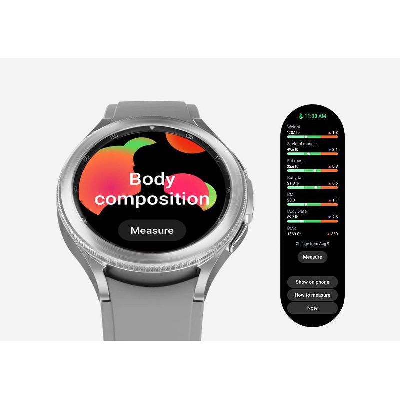 slide 10 of 11, Samsung Galaxy Watch 4 Classic BT 46mm Smartwatch - Silver, 1 ct