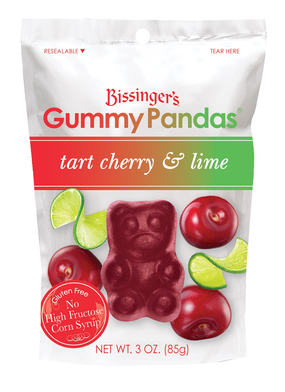 slide 1 of 1, Bissinger's Cherry Lime Gummy Pandas, 3 oz