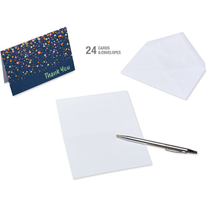 slide 4 of 4, 24ct Thank You Cards Splatter - Spritz™, 24 ct