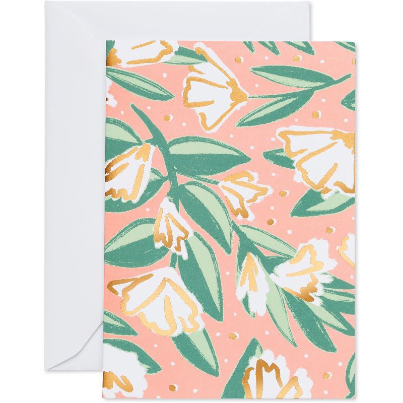 slide 1 of 4, 10ct Blank Stationery Note Cards Floral - Spritz™, 10 ct