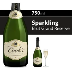 Cook's California Champagne Brut Grand Reserve White Sparkling Wine, 750ml Bottle