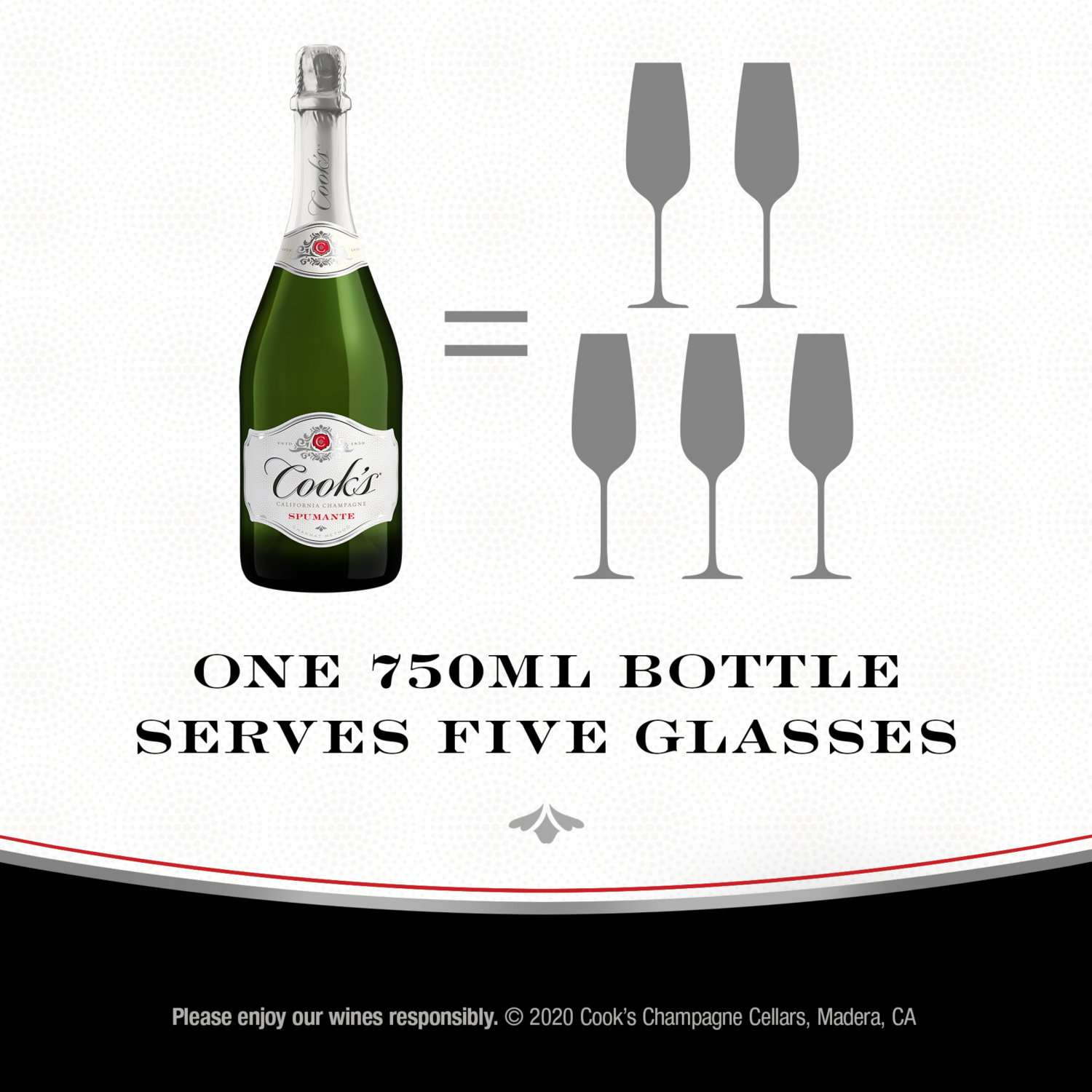 slide 7 of 7, Cook's California Champagne Spumante White Sparkling Wine, 750 ml