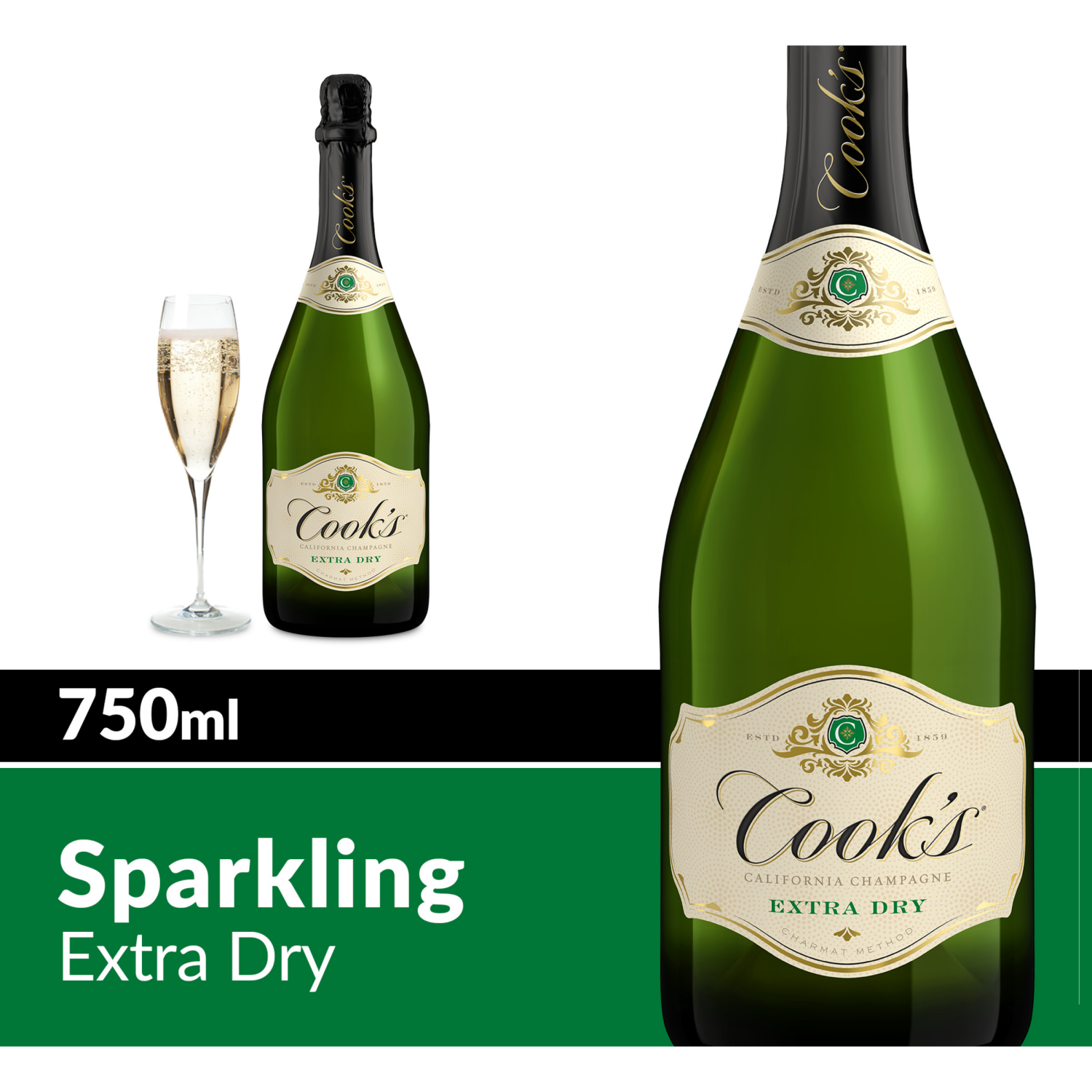 slide 4 of 7, Cook's California Champagne Extra Dry White Sparkling Wine, 750 ml