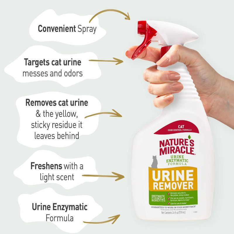 slide 6 of 9, Nature's Miracle Cat Urine Remover Spray - 24 fl oz, 24 fl oz