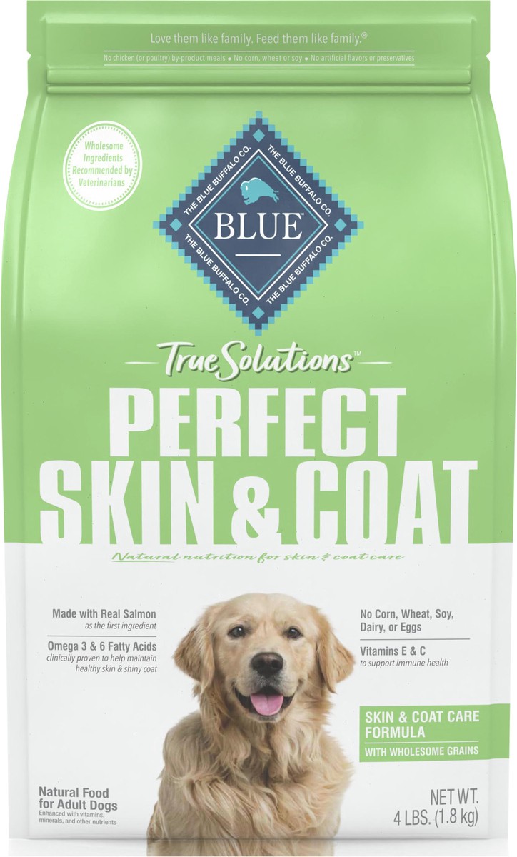 slide 7 of 9, BLUE Buffalo True Solutions Perfect Coat Skin & Coat Care Adult Dog, 4 lb