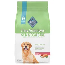 Blue Buffalo True Solutions Skin & Coat Care Natural Dry Dog Food for Adult Dogs, Salmon, 4-lb. Bag