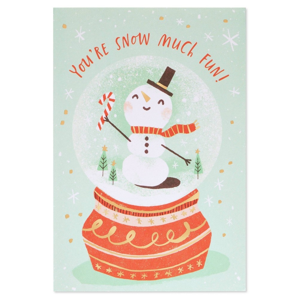 slide 4 of 5, Carlton Cards Christmas Card Snow Globe, 1 ct