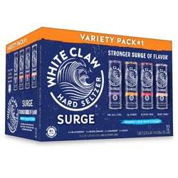 White Claw Hard Seltzer White Claw SURGE Hard Seltzer Variety Pack - 12pk/12 fl oz Slim Cans