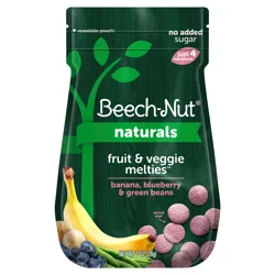 Beech-Nut Stage 3 (from About 8 Months) Banana, Blueberry & Green Beans Melties with Fruit & Veggies 1 oz