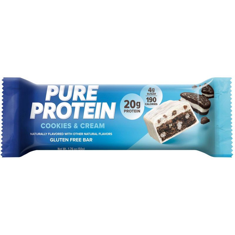 slide 2 of 6, Pure Protein Bar - Cookies & Cream - 12pk, 12 ct