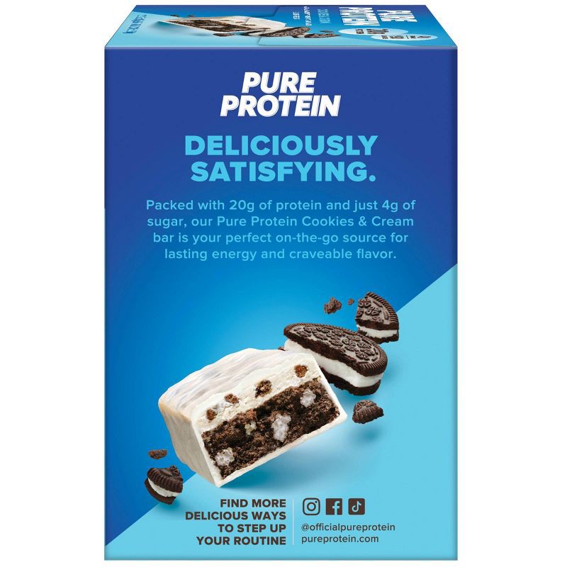 slide 6 of 6, Pure Protein Bar - Cookies & Cream - 12pk, 12 ct