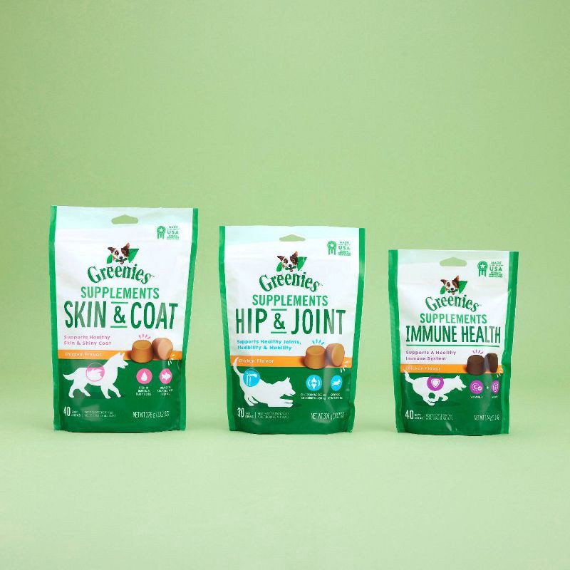 slide 5 of 6, Greenies Immune Health Supplements for Adult & Senior Dogs - Chicken - 40ct, 40 ct
