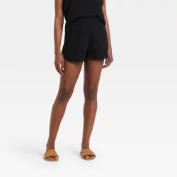 Women's High-Rise Pull-On Shorts - Universal Thread Black XXL