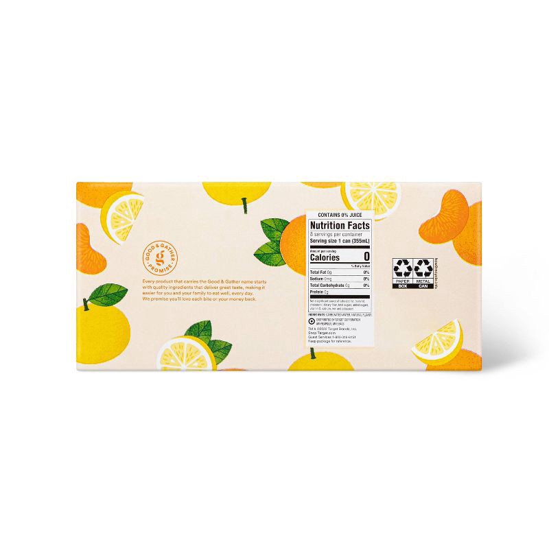 slide 3 of 3, Yuzu Mandarin Sparkling Water - 8pk/12 fl oz Cans - Good & Gather™, 8 ct; 12 fl oz