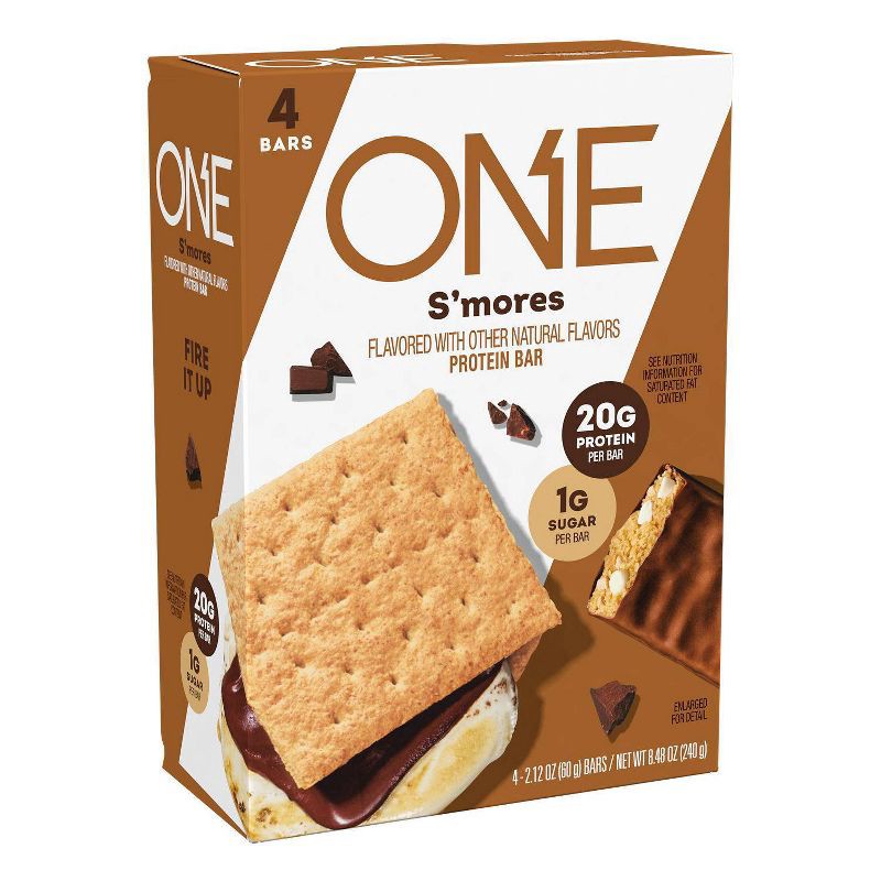 slide 4 of 7, ONE Bar Protein Bar - S'mores - 4ct, 4 ct