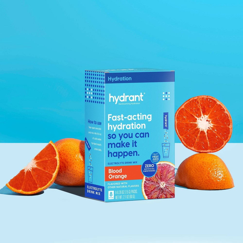 slide 2 of 3, Hydrant Hydration Drink Mix - Blood Orange - 8ct, 8 ct