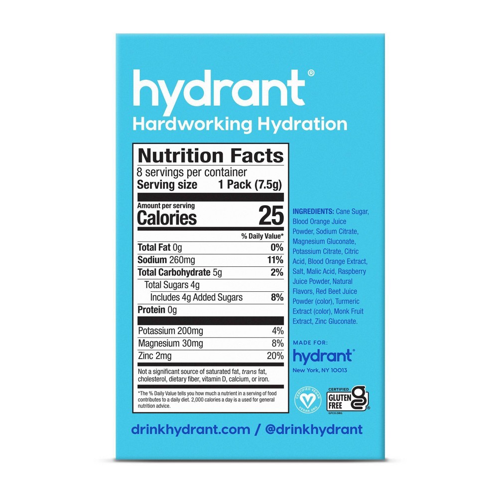 slide 3 of 3, Hydrant Hydration Drink Mix - Blood Orange - 8ct, 8 ct