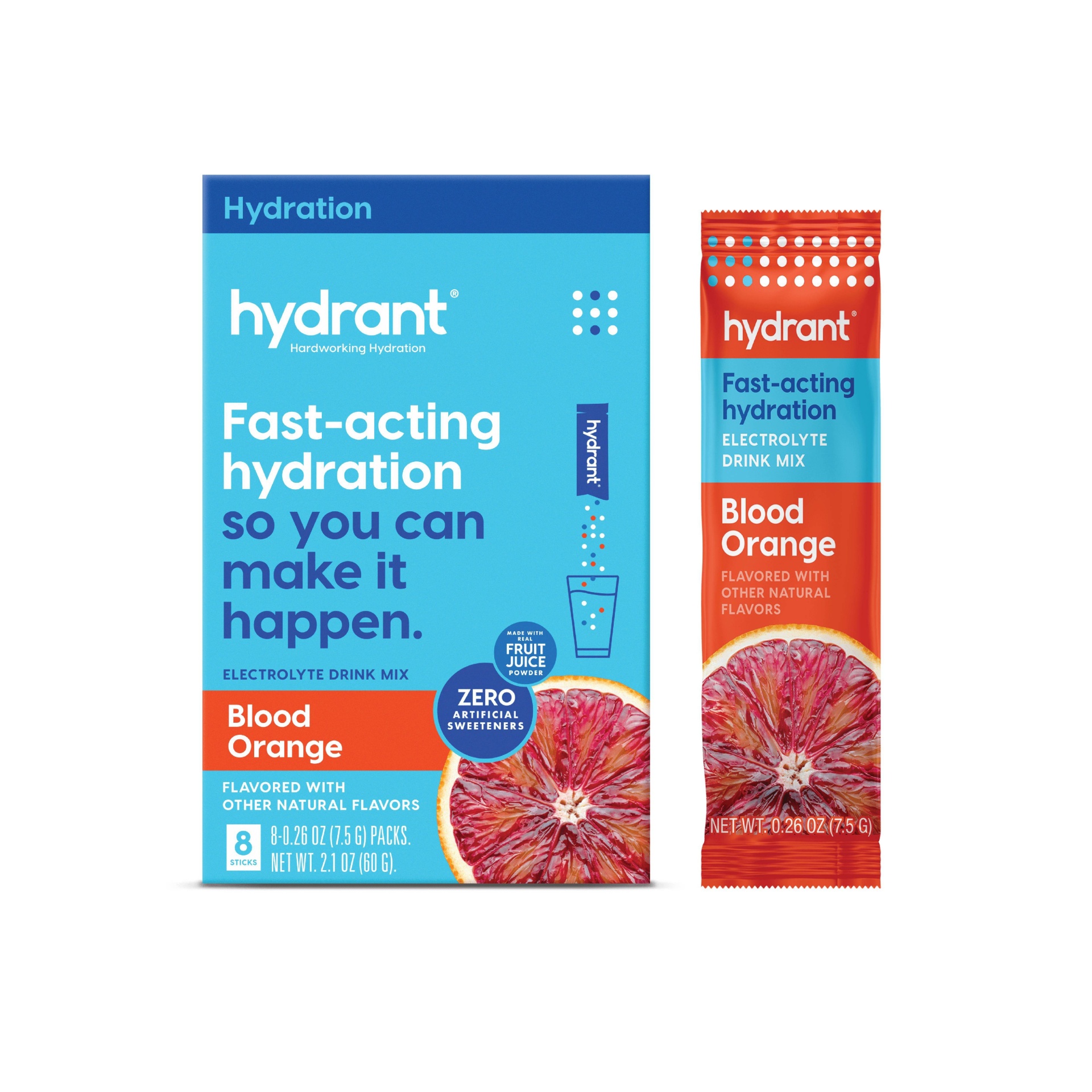 slide 1 of 3, Hydrant Hydration Drink Mix - Blood Orange - 8ct, 8 ct