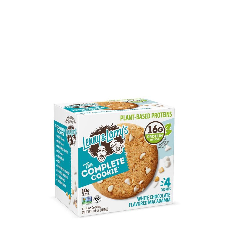 slide 1 of 1, Lenny & Larry's Complete Vegan Cookies - White Chocolate Flavored Macadamia - 4ct, 4 ct
