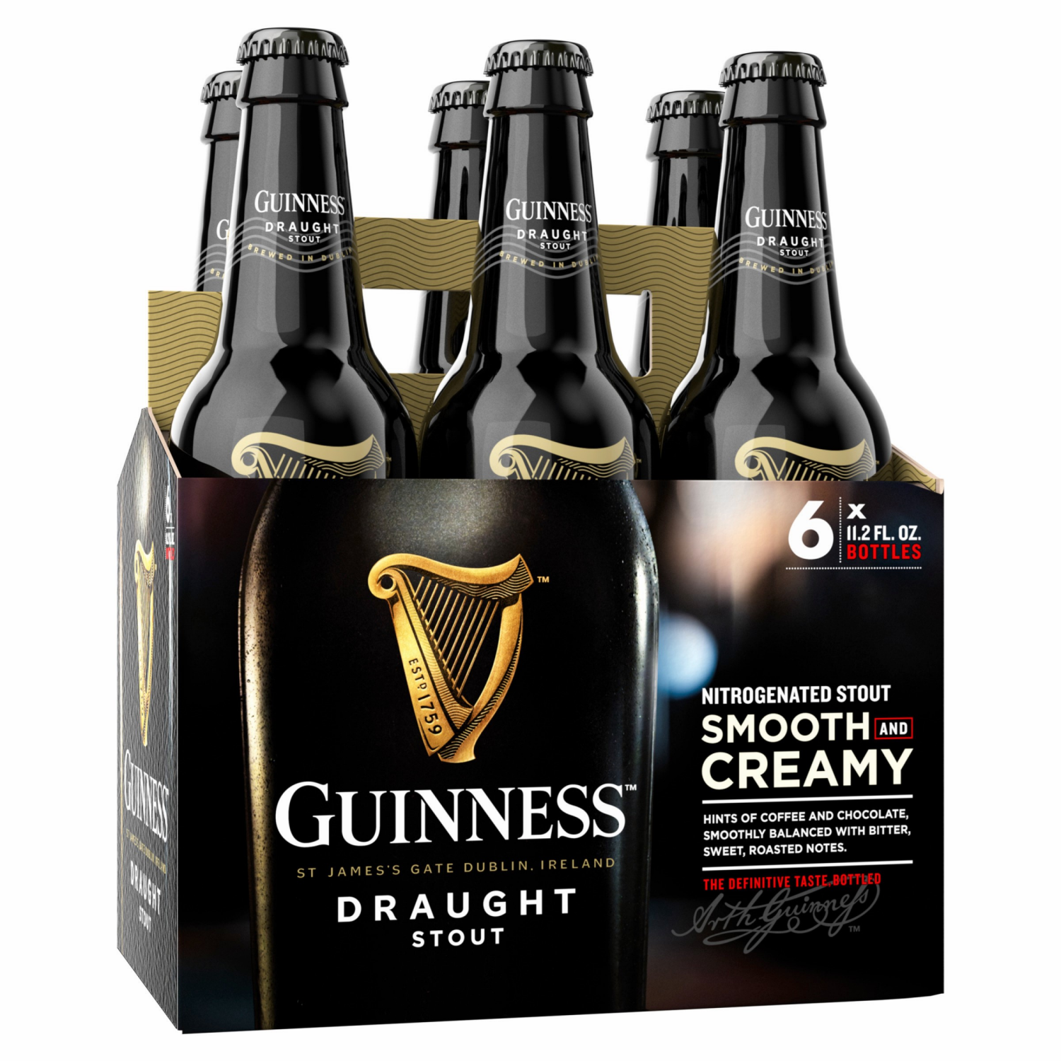 slide 6 of 8, Guinness Draught in Bottle, 6 ct
