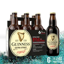 Guinness Extra Stout Beer 6 ea