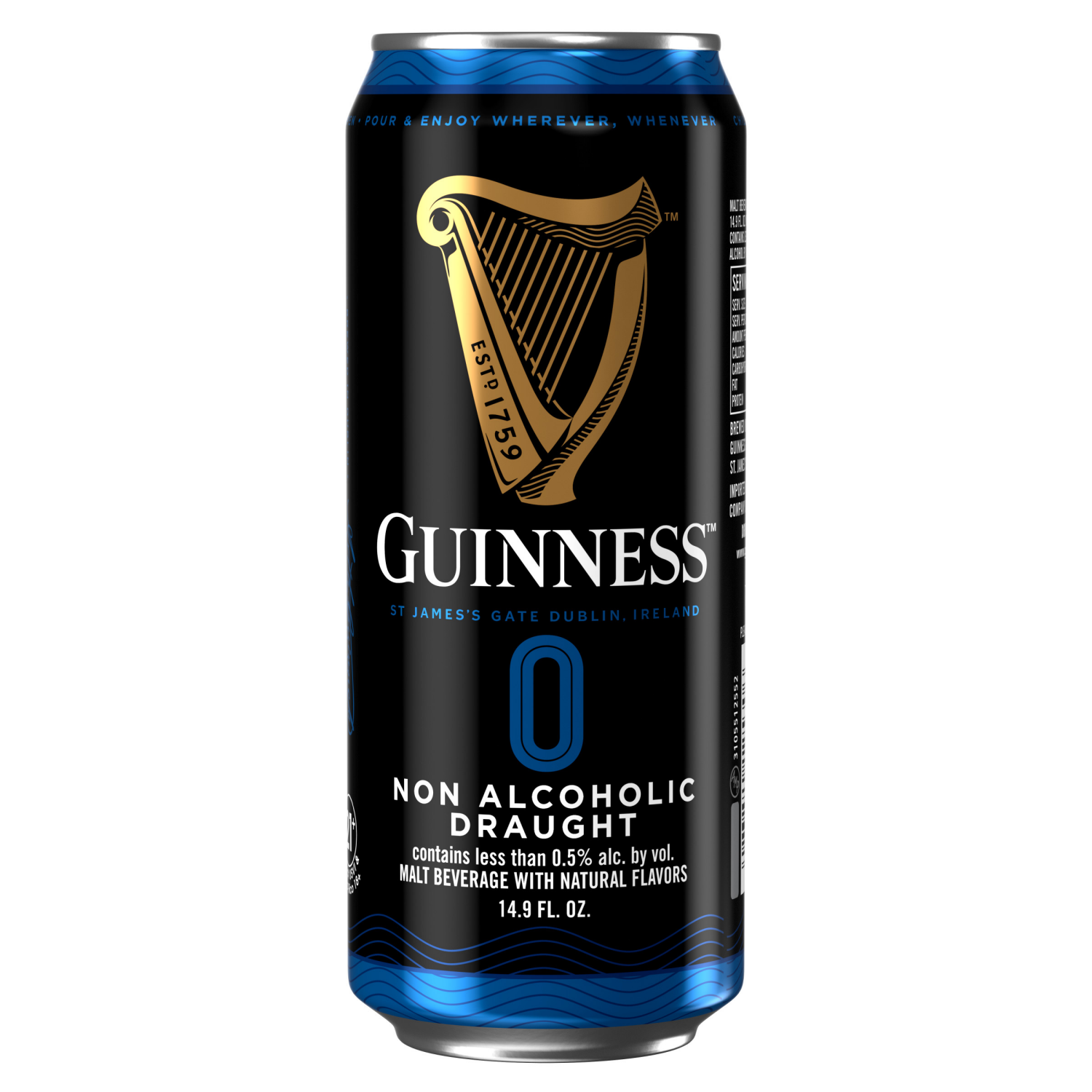 slide 2 of 3, Guinness Non Alcoholic Zero Draught 8Pkc, 8 ct; 14 oz