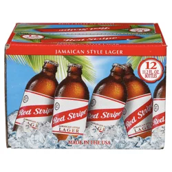 Red Stripe 12 Pack Jamaican Lager Beer 12 - 11.2 fl oz Bottles