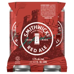 Smithwick's Red Ale Beer, 14.9oz Can, 4pk