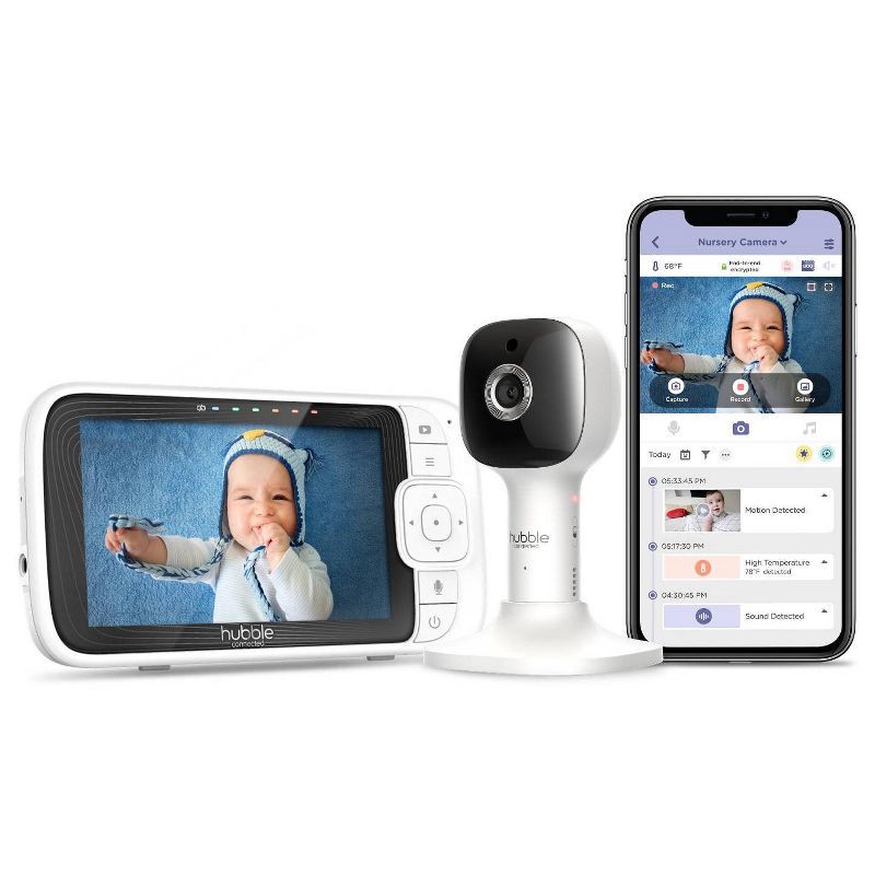 slide 1 of 11, Hubble Connected Nursery Pal Cloud 5" Smart HD Baby Monitor with Night Light, 1 ct