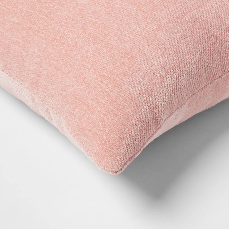 slide 4 of 4, 2pk Chenille Square Throw Pillows Pink - Threshold™, 2 ct