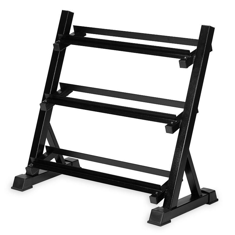 slide 1 of 1, Ignite by SPRI 3 Tier Hand Weight Rack - Black, 1 ct