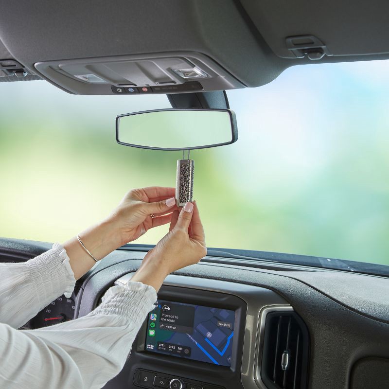 slide 4 of 5, Yankee Candle Sidekick Car Air Freshener Pendant Starter Kit Midsummer's Night: Adjustable Fragrance, Sage & Cedar Scents, 1 ct