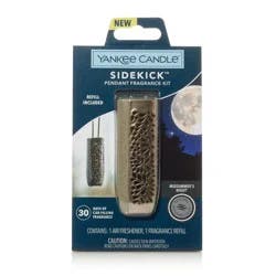 Yankee Candle Sidekick Car Air Freshener Pendant Starter Kit Midsummer's Night: Adjustable Fragrance, Sage & Cedar Scents