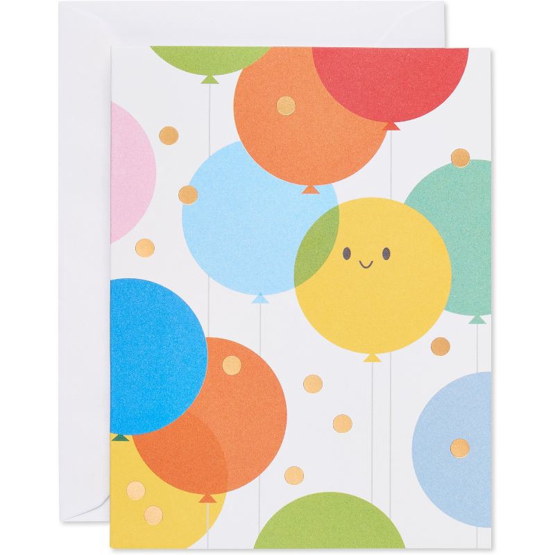 slide 1 of 4, American Greetings 10ct Birthday and All Occasion Blank Cards with Envelopes Balloon Designs, 10 ct