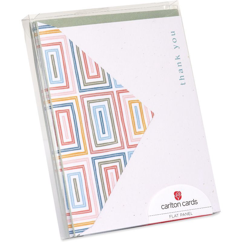 slide 2 of 4, Carlton Cards 10ct Thank You Note Card Blue Lettering, 10 ct