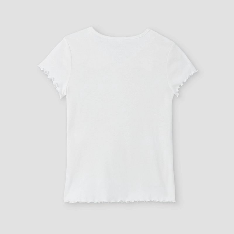 slide 2 of 3, Girls' Short Sleeve T-Shirt - art class™ White L, 1 ct
