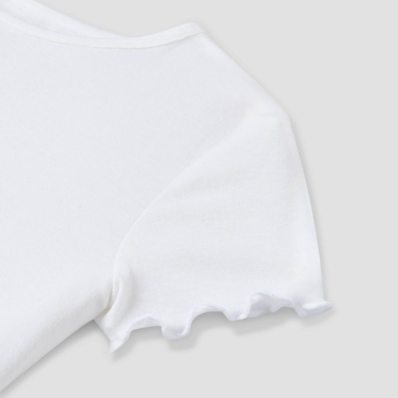 slide 3 of 3, Girls' Short Sleeve T-Shirt - art class™ White L, 1 ct