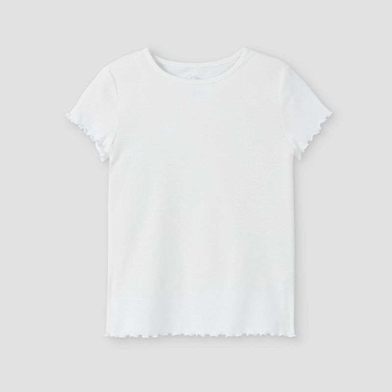 slide 1 of 3, Girls' Short Sleeve T-Shirt - art class™ White L, 1 ct