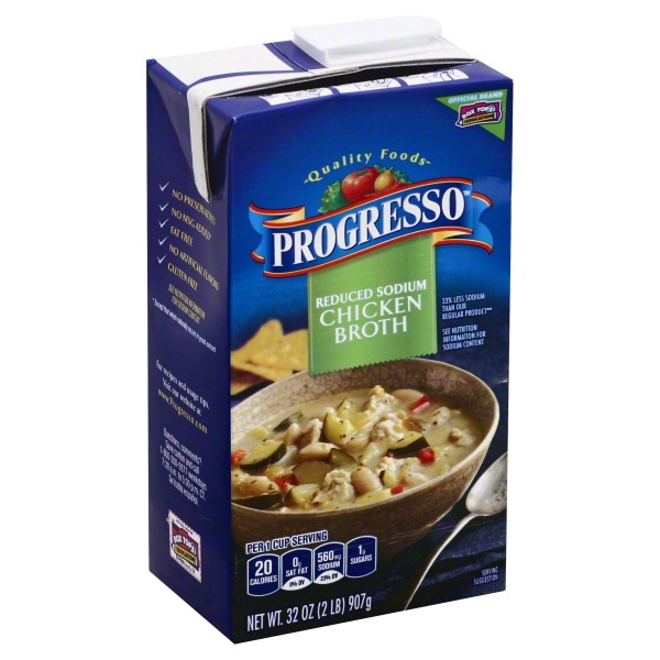 slide 1 of 1, Progresso Broth Chicken Reduced Sodium, 32 oz