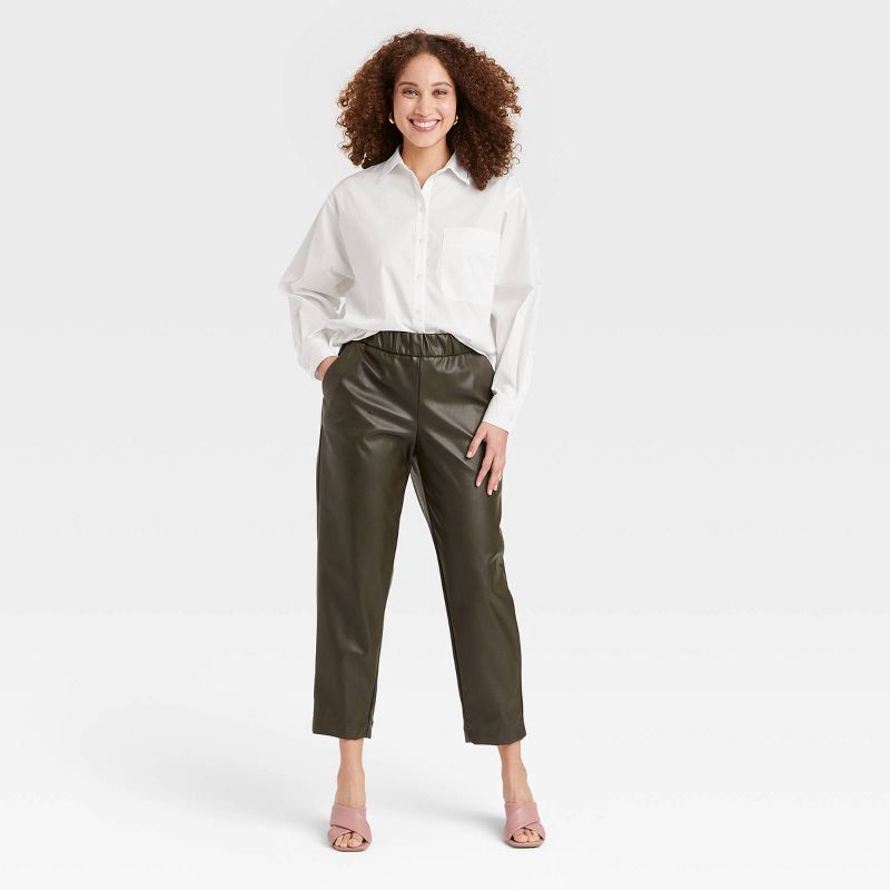 slide 3 of 3, Women's Long Sleeve Oversized Button-Down Boyfriend Shirt - A New Day™ White XXL, 1 ct