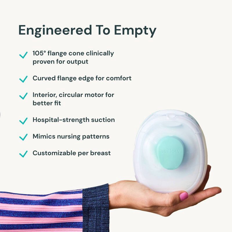 slide 2 of 10, Willow Go Wearable Double Electric Breast Pump Kit, 1 ct