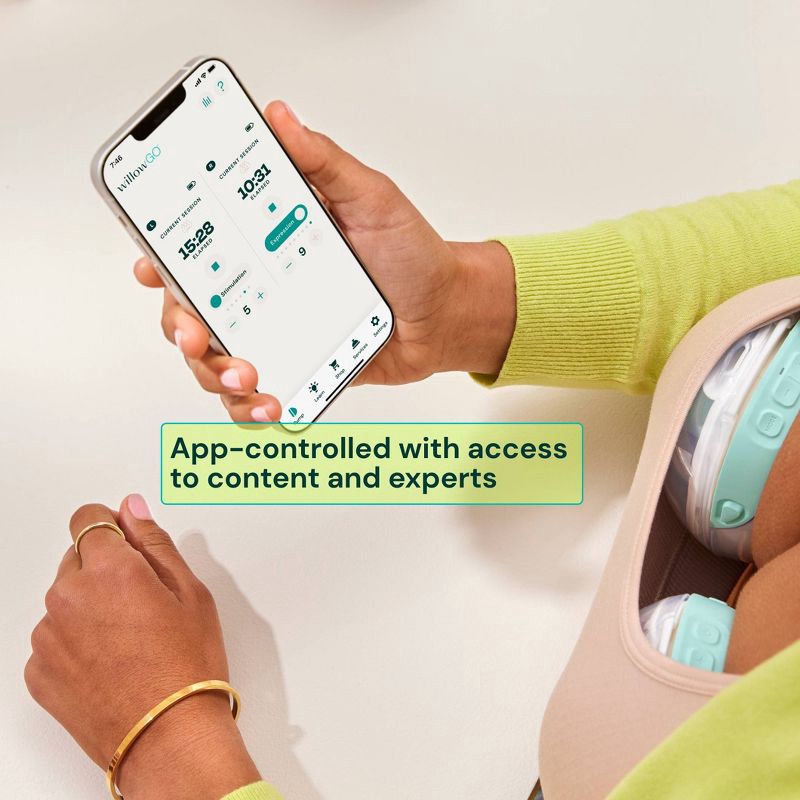 slide 5 of 10, Willow Go Wearable Double Electric Breast Pump Kit, 1 ct