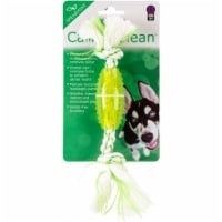 slide 1 of 1, MultipetCanine Clean Spearmint Rubber Bone With Rope, 1 ct