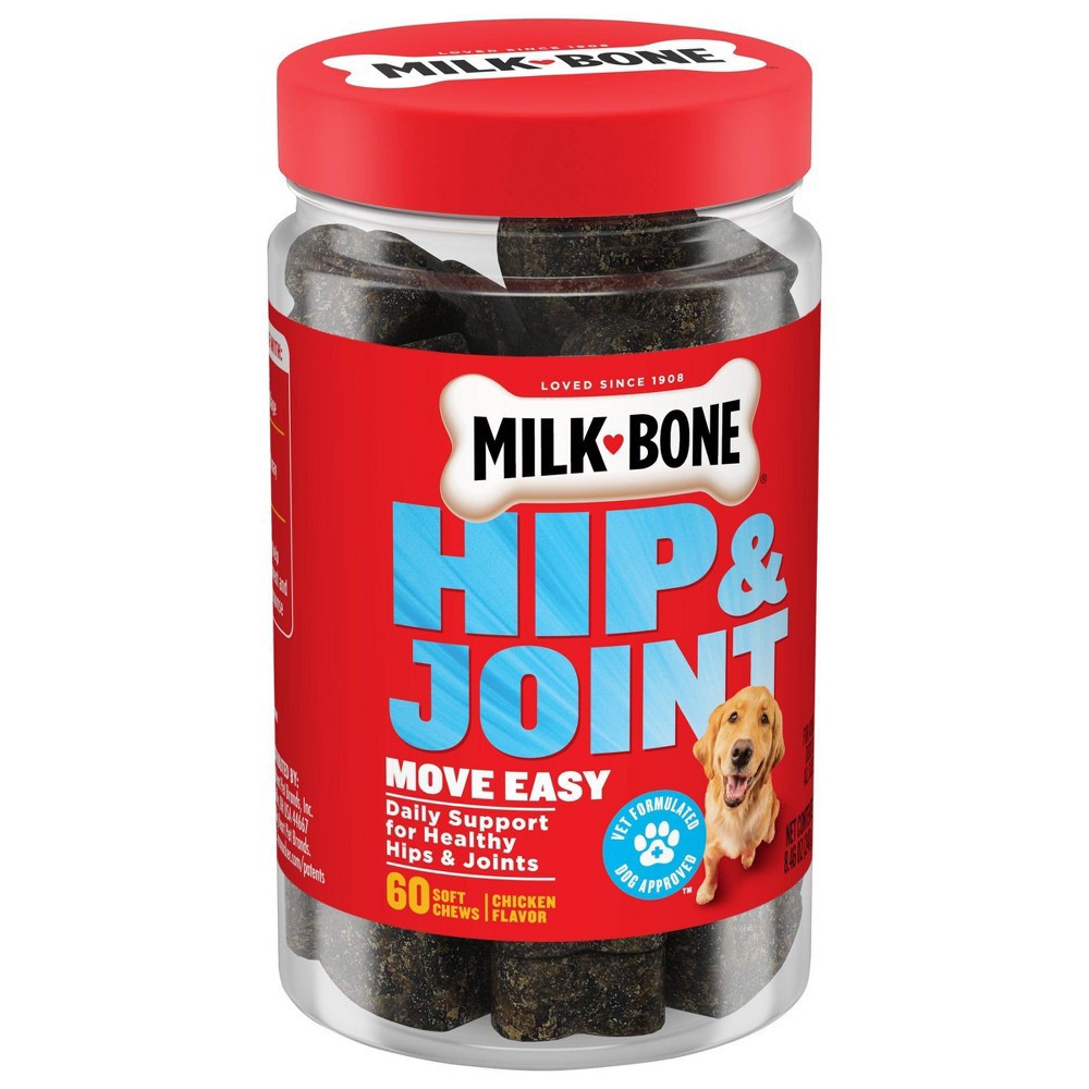 slide 5 of 5, Milk-Bone Daily Hip & Joint Soft Chews for Adult Dogs - Chicken - 60ct, 60 ct