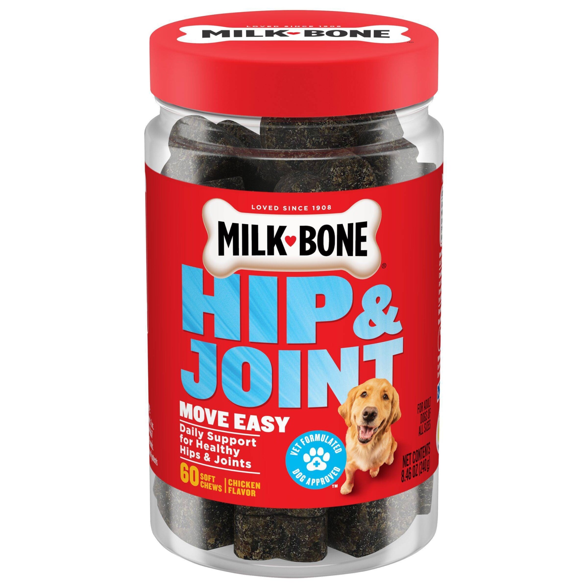 slide 1 of 5, Milk-Bone Daily Hip & Joint Soft Chews for Adult Dogs - Chicken - 60ct, 60 ct