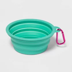 Collapsible Dog Bowl with Carabiner - Blue - Sun Squad