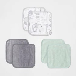 Baby 6pk 'Little Peanut' Washcloth Set - Cloud Island™ Green
