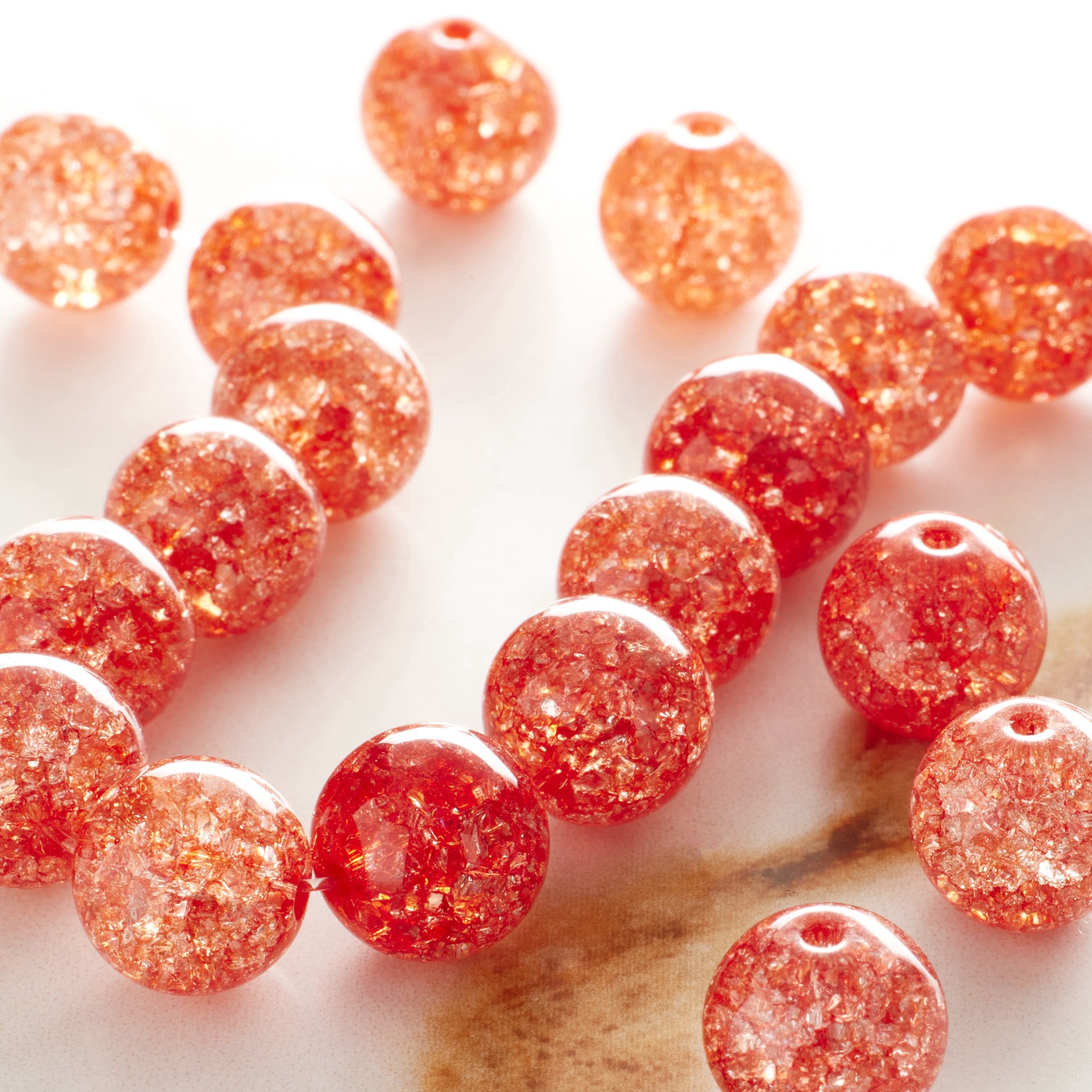 slide 2 of 3, Red Crackled Quartzite Round Beads, 10mm By Bead Landing, 10mm