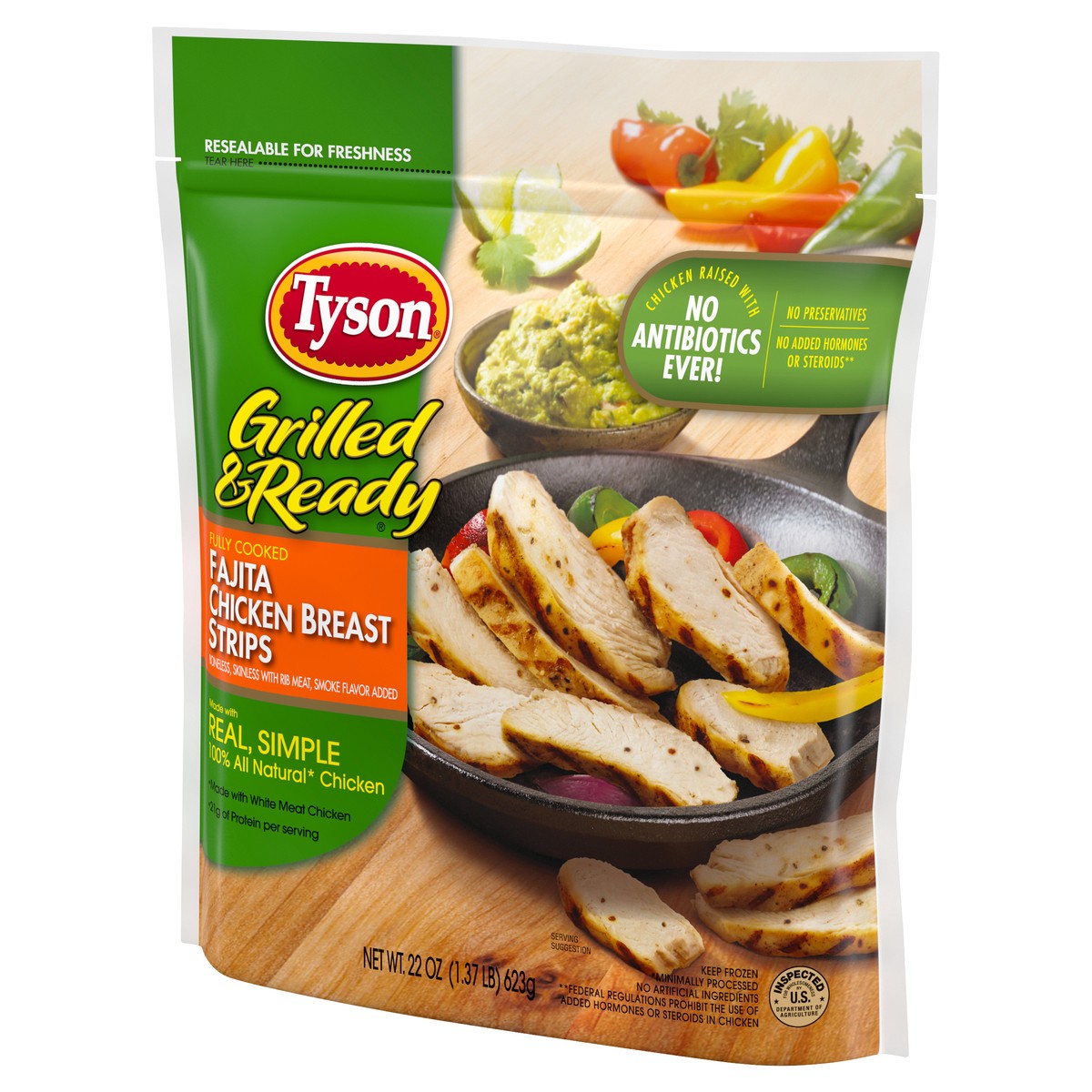 slide 6 of 6, Tyson Fajita Frozen Chicken Strips - 22oz, 22 oz