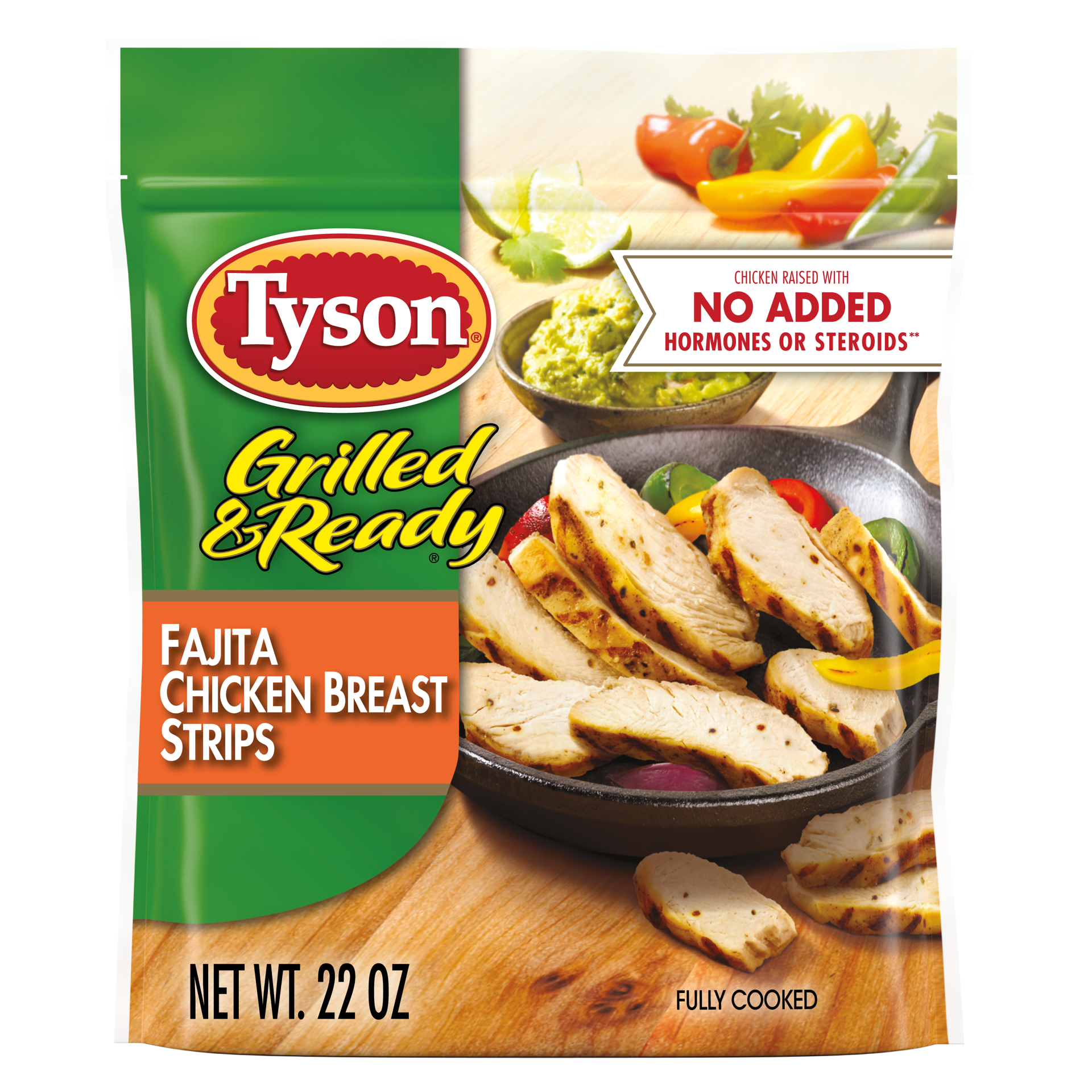 slide 1 of 6, Tyson Grilled & Ready Fully Cooked Fajita Chicken Strips, 22 oz. (Frozen), 22 oz